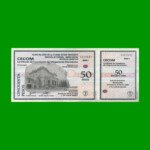 BONO MUNICIPALIDAD DE SAN FRANCISCO $ 50,00, AÑO 2000, SERIE C, ESTADO EXCELENTE- .-