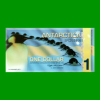 BILLETE DE ANTARTIDA 1 DOLAR, POLYMERO FANTASIA, AÑO 2011, ESTADO SIN CIRCULAR.-