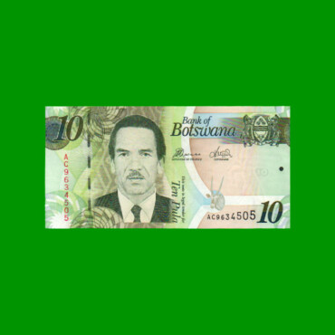 BILLETE DE BOTSWANA 10 PULA, PICK 30c, ESTADO SIN CIRCULAR.-