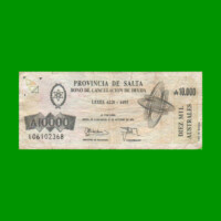 BONO DE SALTA 10.000,00 DE AUSTRALES, EC 079, AÑO 1990, ESTADO BUENO.-