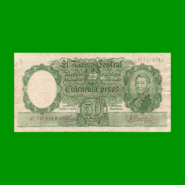 MONEDA NACIONAL $50,00, BOT 2001, AÑO 1960, ESTADO BUENO.-