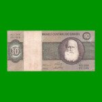 BILLETE DE BRASIL 10 CRUZEIROS, PICK 193a, AÑO 1970, ESTADO BUENO.-