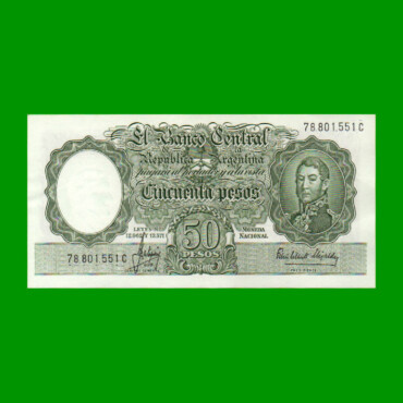 MONEDA NACIONAL $50,00, BOT 2017a, AÑO 1966, ESTADO EXCELENTE.-