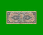 BILLETE DE BRASIL 1 CRUZEIRO, PICK 150b, AÑO 1955, ESTADO BUENO.-
