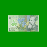 BILLETE DE RUMANIA 1 LEI, POLYMERO, PICK 117a, ESTADO SIN CIRCULAR.-