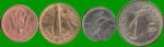 BARBADOS SET DE CUATRO MONEDAS 1, 5, 10 Y 25 CENTIMOS, AÑO 1999/ 2000, ESTADO NUEVAS.-