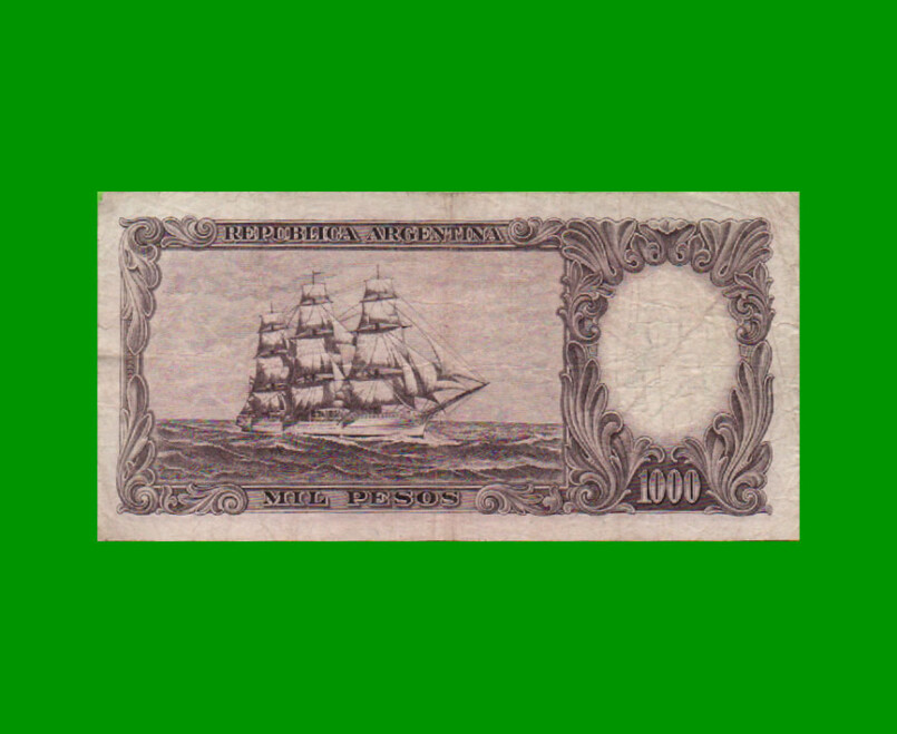 MONEDA NACIONAL $1.000 RESELLADO A $10,00 PESOS LEY 18.188, BOT 2212, AÑO 1969, ESTADO MUY BUENO- .- - Imagen 2