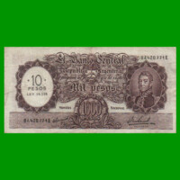MONEDA NACIONAL $1.000 RESELLADO A $10,00 PESOS LEY 18.188, BOT 2213, AÑO 1969, ESTADO MUY BUENO- .-