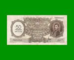 MONEDA NACIONAL $5.000 RESELLADO A $50,00 PESOS LEY 18.188, BOT 2218, AÑO 1969, ESTADO MUY BUENO+ .-