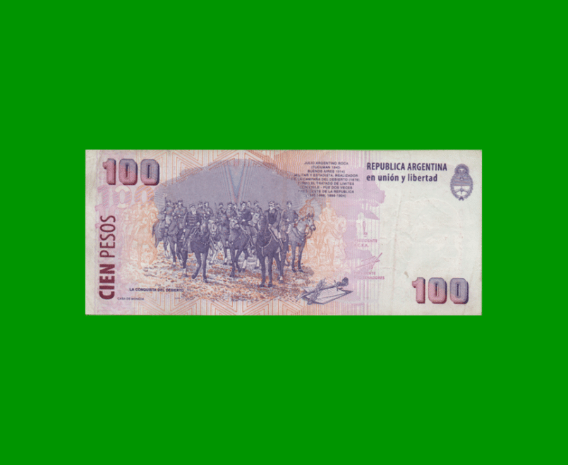 PESOS CONVERTIBLES 2do DISEÑO $100,00, BOT 3701, AÑO 1999, ESTADO MUY BUENO.- - Imagen 2