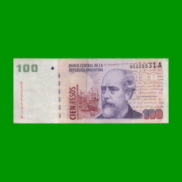 PESOS CONVERTIBLES 2do DISEÑO $100,00, BOT 3701, AÑO 1999, ESTADO MUY BUENO.-