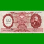 MONEDA NACIONAL $10.000 RESELLADO A $100,00 PESOS LEY 18.188, BOT 2223, AÑO 1971, ESTADO MUY BUENO- .-
