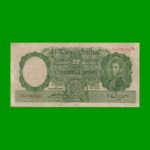 MONEDA NACIONAL $50,00, BOT 1987, NUMEROS ROJOS, AÑO 1952, ESTADO MUY BUENO- .-