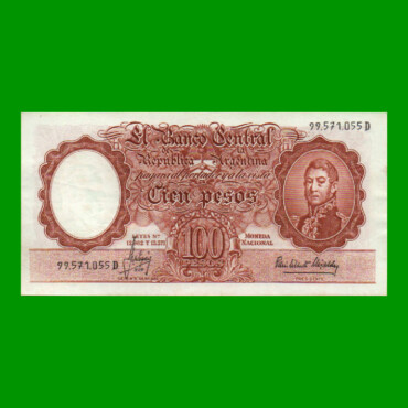 MONEDA NACIONAL $100,00, BOT 2072, AÑO 1966, ESTADO EXCELENTE .-