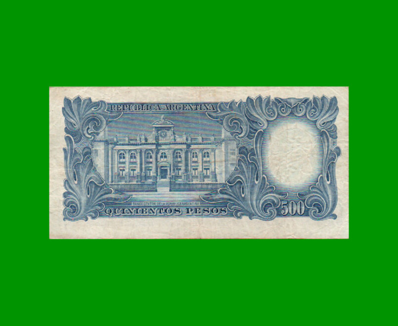 MONEDA NACIONAL $500,00, BOT 2102, AÑO 1957, ESTADO MUY BUENO .- - Imagen 2