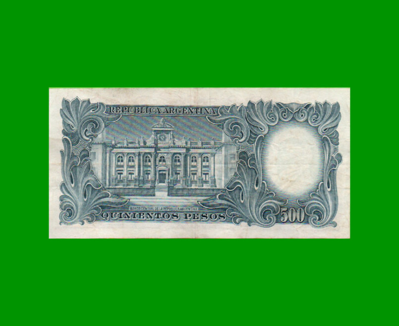 MONEDA NACIONAL $500,00, BOT 2109, AÑO 1961, ESTADO MUY BUENO .- - Imagen 2