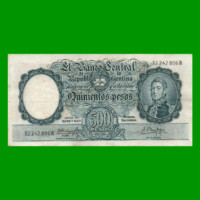 MONEDA NACIONAL $500,00, BOT 2109, AÑO 1961, ESTADO MUY BUENO .-