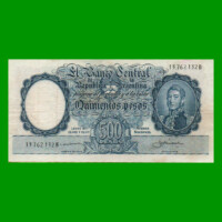 MONEDA NACIONAL $500,00, BOT 2105, AÑO 1958, ESTADO EXCELENTE- .-