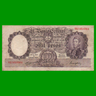 MONEDA NACIONAL $1.000,00, BOT 2129, AÑO 1948, ESTADO BUENO+ .-