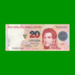PESOS CONVERTIBLES 1er DISEÑO $20,00, BOT 3057, AÑO 1996, ESTADO MUY BUENO+.-