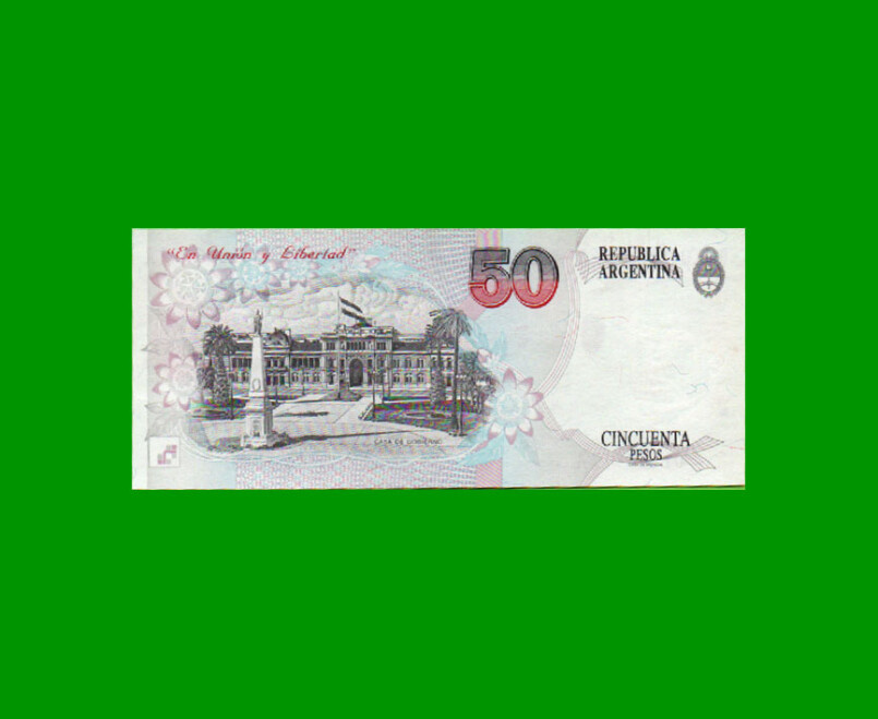 PESOS CONVERTIBLES 1er DISEÑO $50,00, BOT 3062, AÑO 1992, ESTADO EXCELENTE+.- - Imagen 2