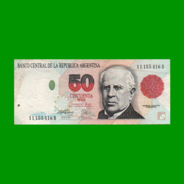 PESOS CONVERTIBLES 1er DISEÑO $50,00, BOT 3068, AÑO 1995, ESTADO EXCELENTE- .-