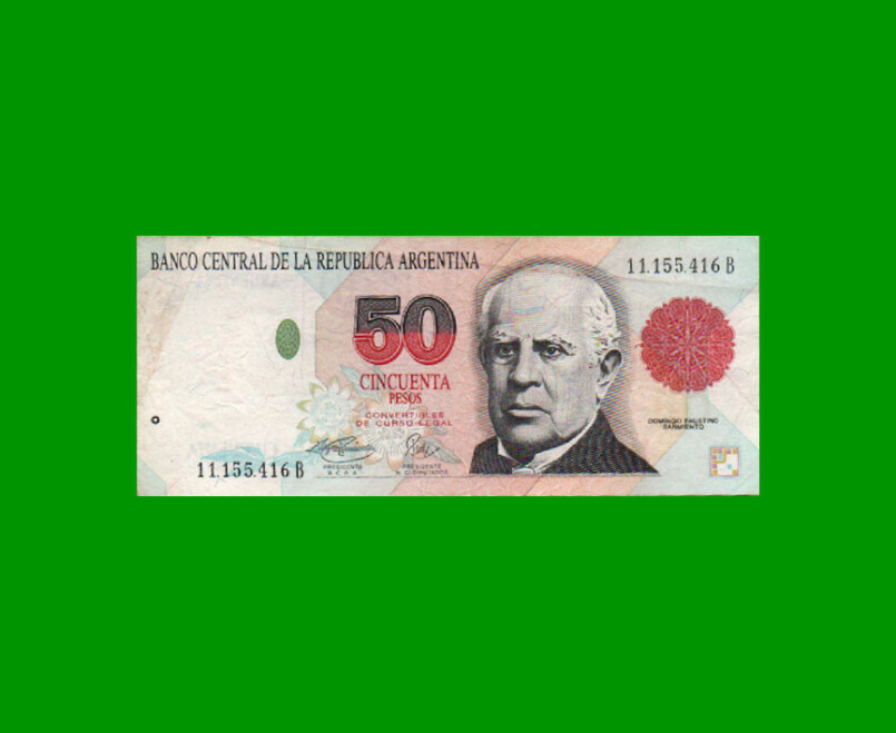 PESOS CONVERTIBLES 1er DISEÑO $50,00, BOT 3068, AÑO 1995, ESTADO EXCELENTE- .-