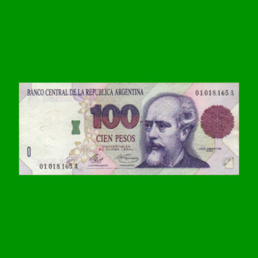 PESOS CONVERTIBLES 1er DISEÑO $100,00, BOT 3072, AÑO 1992, ESTADO EXCELENTE- .-