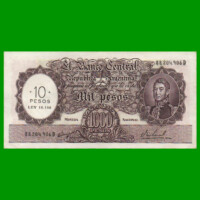 MONEDA NACIONAL $1.000 RESELLADO A $10,00 PESOS LEY 18.188, BOT 2211, AÑO 1969, ESTADO EXCELENTE- .-