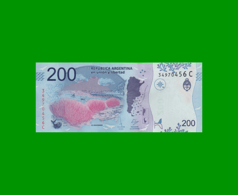 PESOS 3er DISEÑO $200,00, BOT 5603, AÑO 2017, ESTADO SIN CIRCULAR.- - Imagen 2