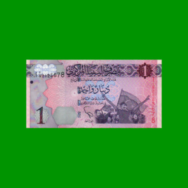 BILLETE DE LIBYA 1 DINAR, PICK 76, AÑO 2013 ESTADO SIN CIRCULAR.-