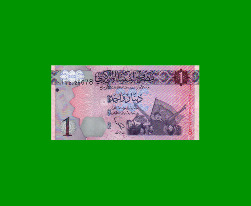 BILLETE DE LIBYA 1 DINAR, PICK 76, AÑO 2013 ESTADO SIN CIRCULAR.-