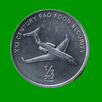 MONEDA DE COREA DEL NORTE 1/2 CHON, AÑO 2002, ESTADO USADA.-
