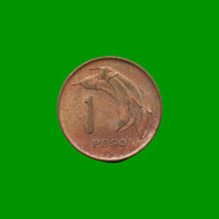 MONEDA DE URUGUAY $ 1,00 , AÑO 1968, ESTADO USADA.-