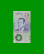 BILLETE DE MARRUECOS 20 DIRHAMS, PICK 78, AÑO 2019, POLYMERO, ESTADO SIN CIRCULAR .-