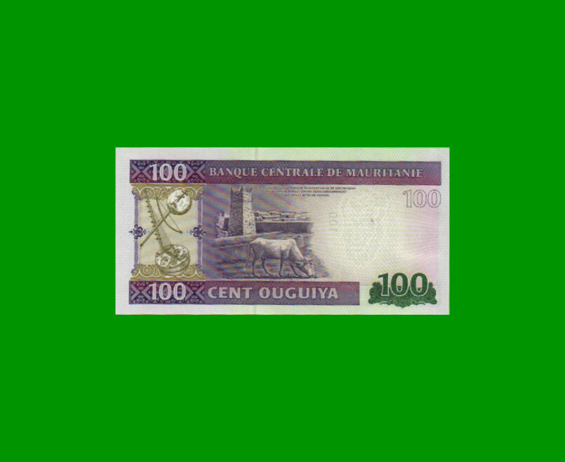 BILLETE DE MAURITANIA 100 OUGUIYA, PICK 16b, AÑO 2015, ESTADO SIN CIRCULAR.- - Imagen 2