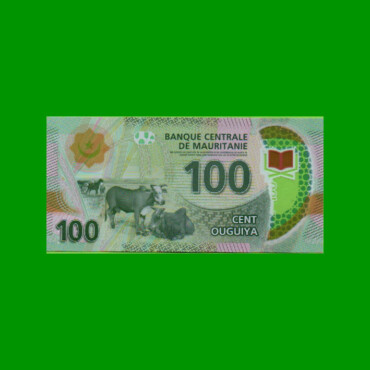 BILLETE DE MAURITANIA 100 OUGUIYA, POLYMERO, PICK 23, AÑO 2017, ESTADO SIN CIRCULAR.-