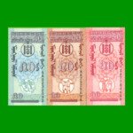 SET 3 BILLETES DE MONGOLIA (10), (20) Y (50) MONGO, AÑO 1993, ESTADO SIN CIRCULAR.-