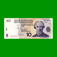 BONO NACIONAL $ 10,00, EC 204, AÑO 2001, ESTADO BUENO+.