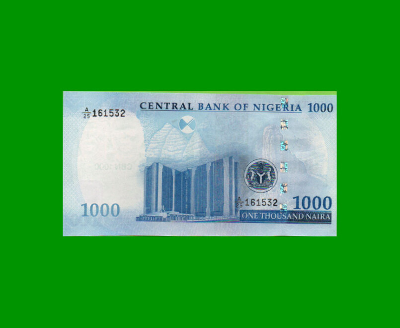 BILLETE DE NIGERIA 1000 NAIRA, PICK 49, AÑO 2022, ESTADO SIN CIRCULAR.- - Imagen 2