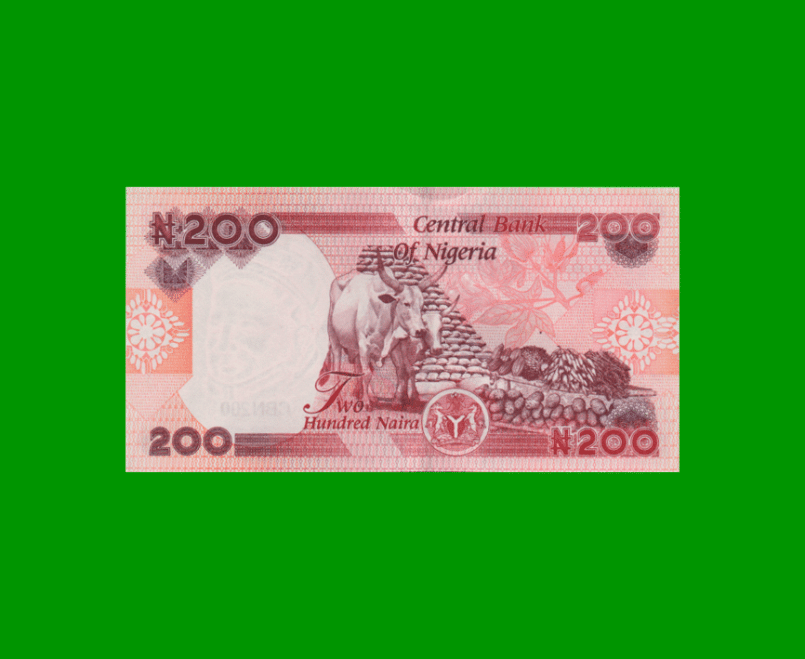 BILLETE DE NIGERIA 200 NAIRA, PICK 47, AÑO 2022, ESTADO SIN CIRCULAR.- - Imagen 2