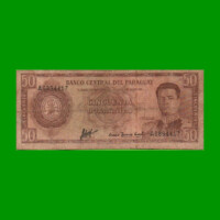 BILLETE DE PARAGUAY 50 GUARANIES, PICK 197b, ESTADO BUENO .-