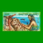 BILLETE DE ISLAS DE PASCUA 500 RONGOS, POLYMERO FANTASIA, AÑO 2011, ESTADO SIN CIRCULAR.-