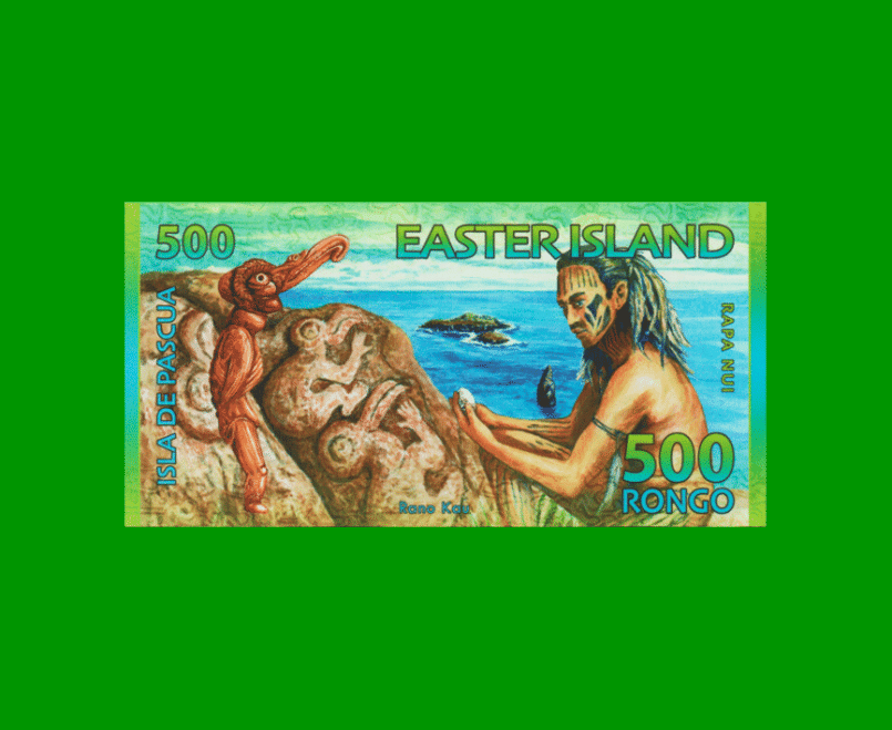 BILLETE DE ISLAS DE PASCUA 500 RONGOS, POLYMERO FANTASIA, AÑO 2011, ESTADO SIN CIRCULAR.-