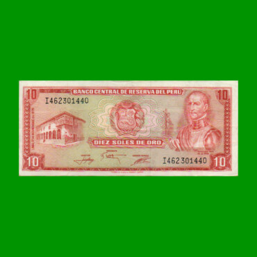 BILLETE DE PERU 10 SOLES, PICK 112, AÑO 1976, ESTADO MUY BUENO+.-