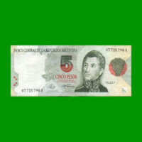PESOS CONVERTIBLES 1er DISEÑO $5,00, BOT 3024, AÑO 1992, ESTADO EXCELENTE -.