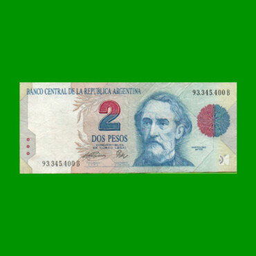 PESOS CONVERTIBLES 1er DISEÑO $2,00, BOT 3018, AÑO 1996, ESTADO MUY BUENO-.