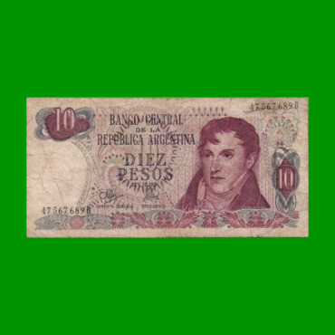 PESOS LEY 18.188 $10,00, BOT 2346, AÑO 1972, ESTADO BUENO .-