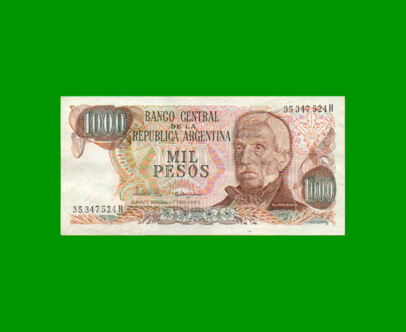 PESOS LEY 18.188 $1.000,00, BOT 2457, AÑO 1981, ESTADO EXCELENTE+ .-