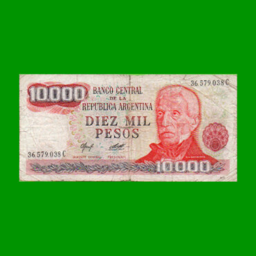 PESOS LEY 18.188 $10.000,00, BOT 2482, AÑO 1977, ESTADO BUENO.-